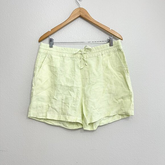 Tommy Bahama 100% Linen Shorts Size Large Men's Light Lime Green Drawstring - Picture 1 of 7